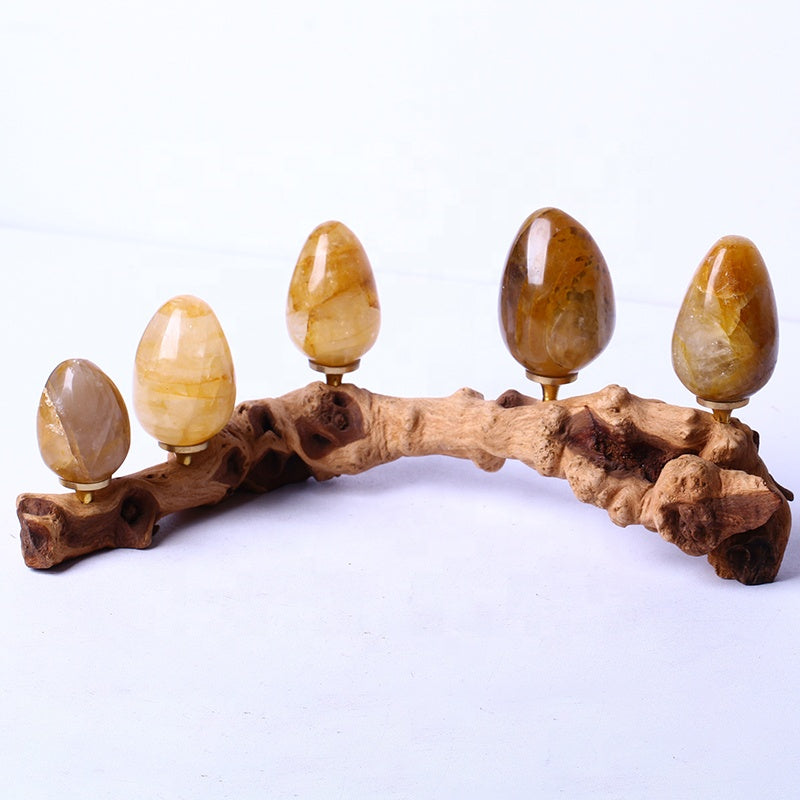 Hot Sale Healing Stones Wholesale Natural Gemstone Eggs Golden Healer Eggs Quartz Crystal For Home Decoration