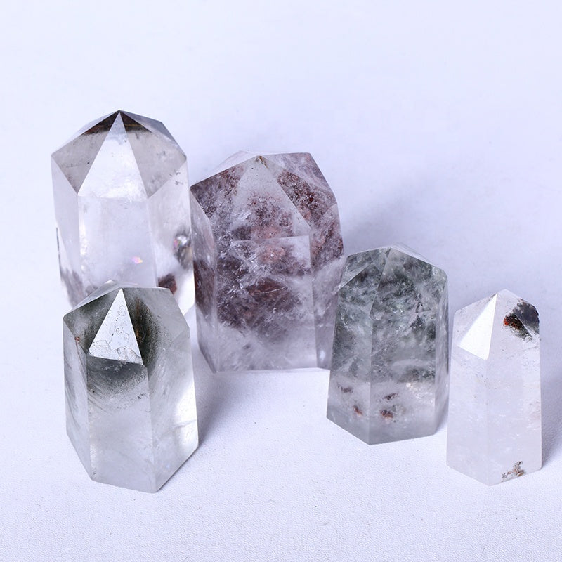 Crystal Wand Phantom Crystal Garden Quartz Tower Wholesale High Quality Natural Home Decoration Crystal Image Folk Art Polished