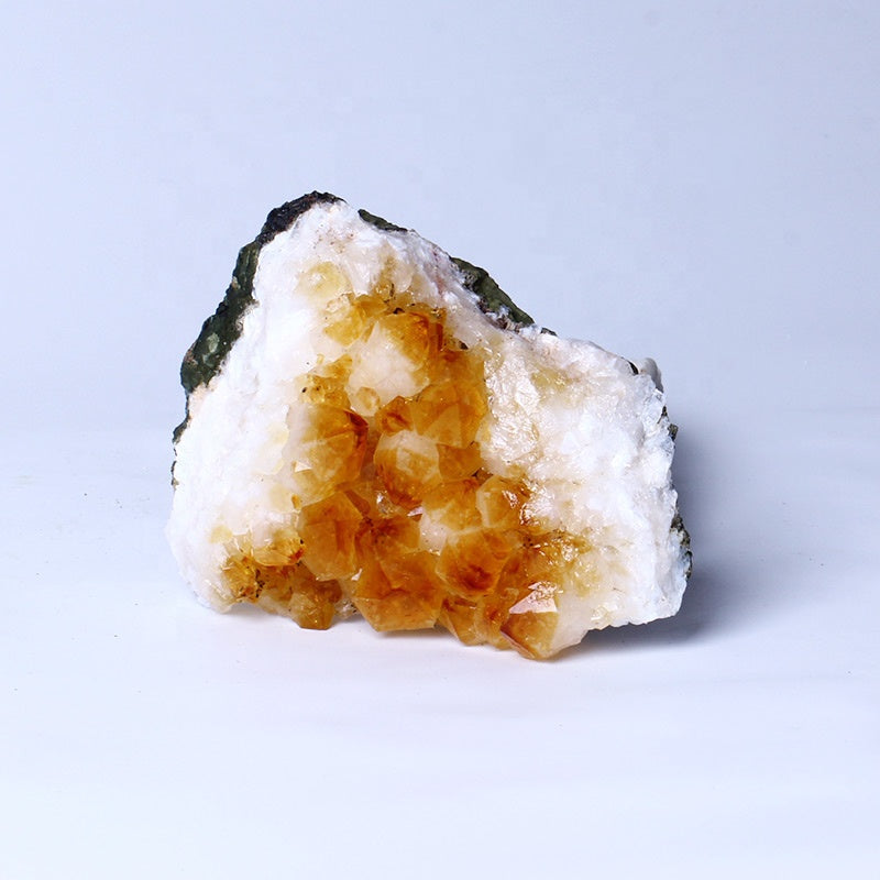 Wholesale Brazilian Healing Minerals Natural Druzy Quartz Citrine Cluster Chunk For Home Decoration
