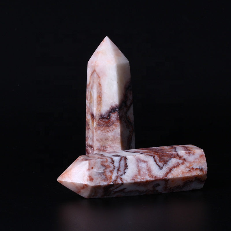 wholesale natural crystal wand Pork stone wand point quartz crystal Crafts tower for healing
