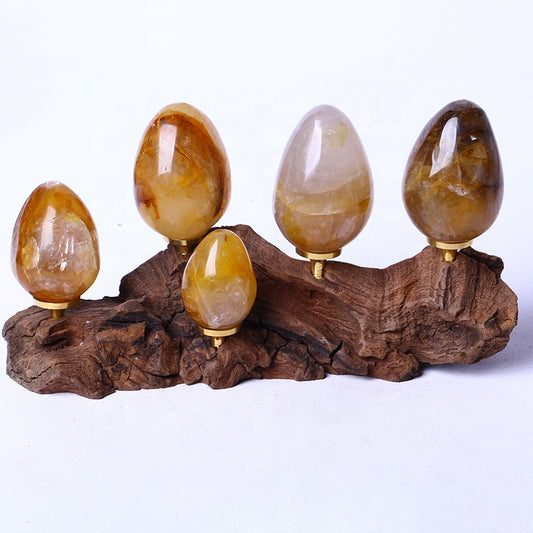 Hot Sale Healing Stones Wholesale Natural Gemstone Eggs Golden Healer Eggs Quartz Crystal For Home Decoration