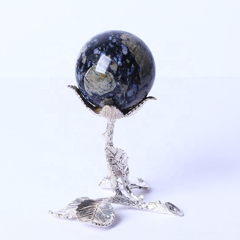 Wholesale Natural Quartz Healing Crystal Gemstone Stones High Quality Blue Spots Que Sera Stone Ball Llanite Sphere For Decorat