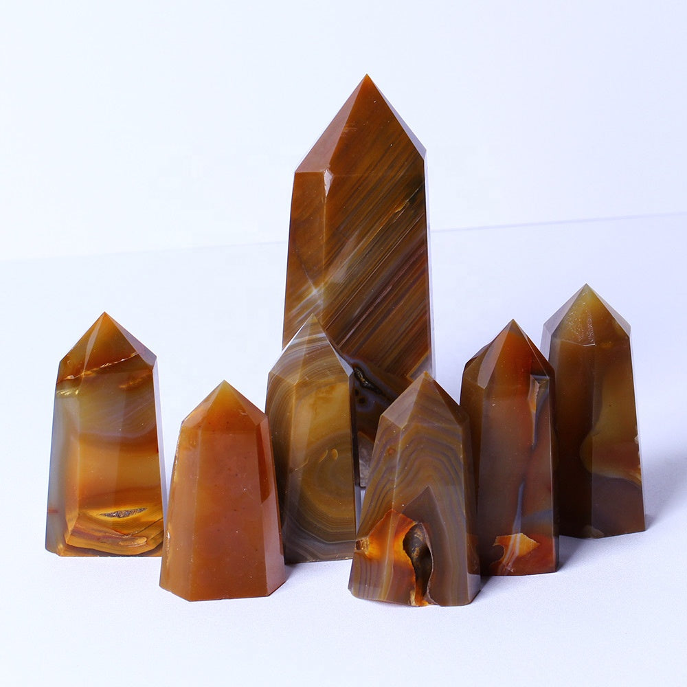 Natural High Quality Wholesale Bulk Natural Quartz Spiritual Healing Gemstone Quartz Carnelian Tower Druzy Magics Stones For Ho