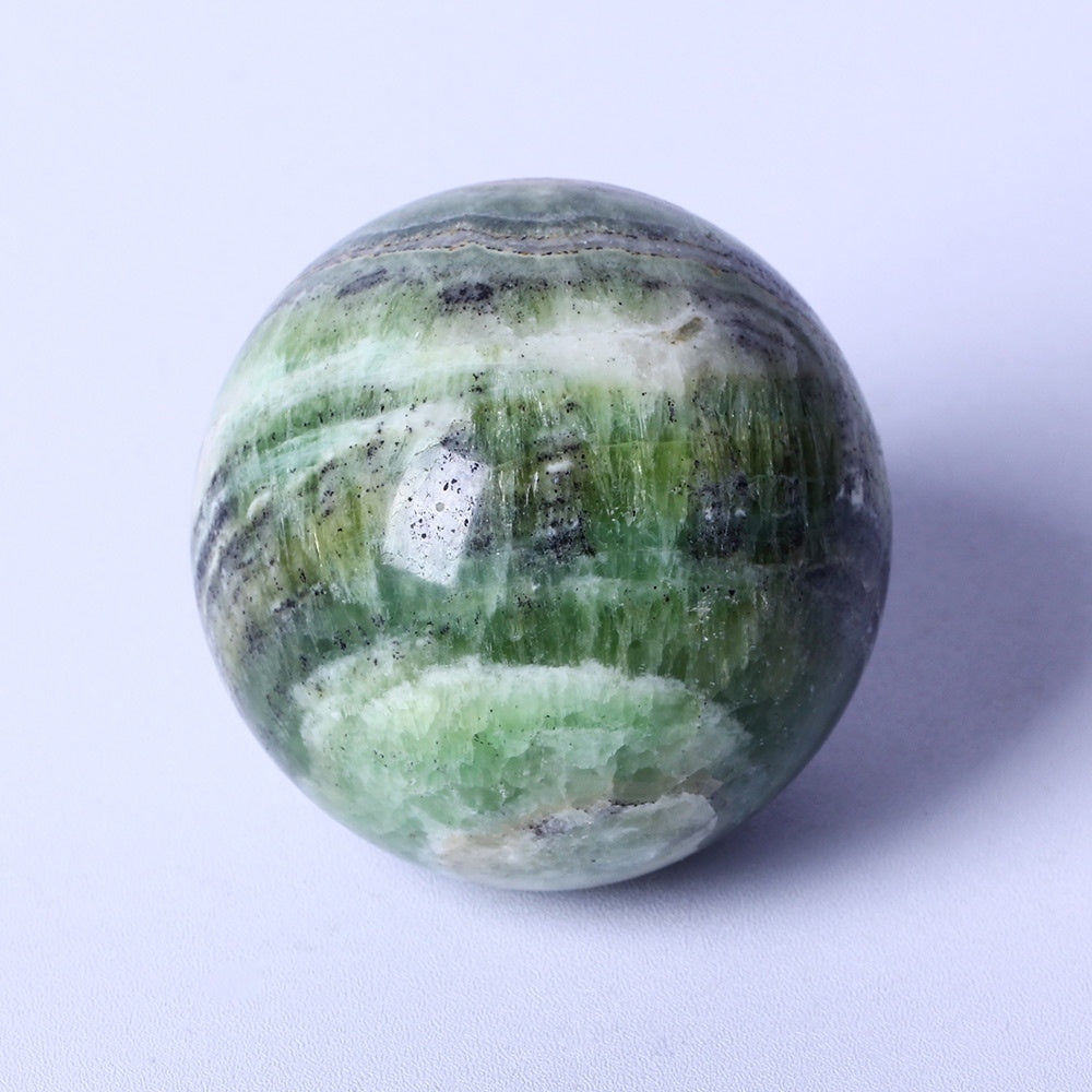 Wholesale Natural Gemstone Healing Crystal Stone Ball Green Caribbean Calcite Quartz Crystal Sphere Crystal Craft For Decoration