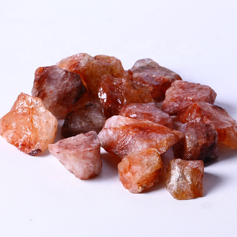 Wholesale Colorful Spiritual Healing Stones Fire Quartz Rough Stone Crystal Home Decoration Rough Image Folk Art GUFAN