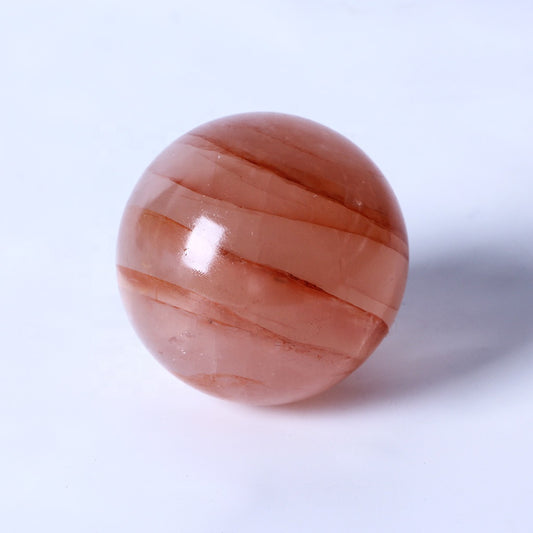 Natural High Quality Healing Crystal Ball Red Clear Fire Quartz Crystal Sphere Crystal Crafts For Home Decoration
