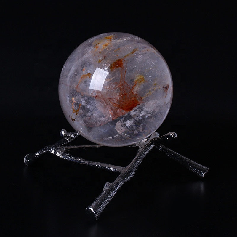 Hot Sale Wholesale High Quality Natural Polished Healing Stones Fire Quartz Crystal Sphere Crystal Crafts For Decoration