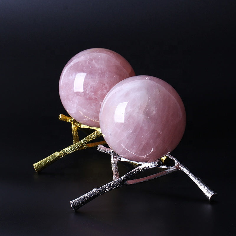 Wholesale Natural Healing Pink Rose Quartz Crystal Ball Crystal Sphere For Decoration