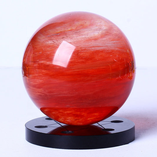 Wholesale Healing Crystal Ball Polished Red Smelting Quartz Crystal Sphere Crystal Crafts For Home Decoration