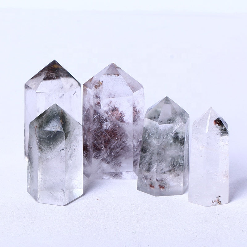 Crystal Wand Phantom Crystal Garden Quartz Tower Wholesale High Quality Natural Home Decoration Crystal Image Folk Art Polished