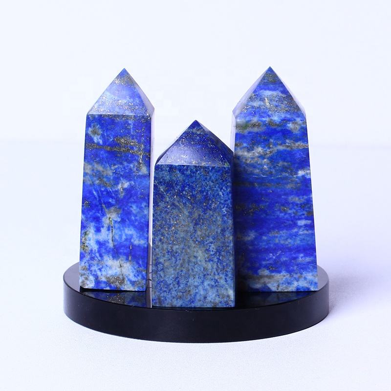 Wholesale High Quality Natural Crystal Wand Lapis Lazuli Tower Wand Point Quartz Crystal Tower For Healing