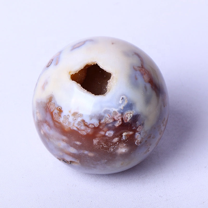 Wholesale High Quality Bulk Healing stones Natural Polished Flower Agate Balls Cherry Agate Spheres For Decoration