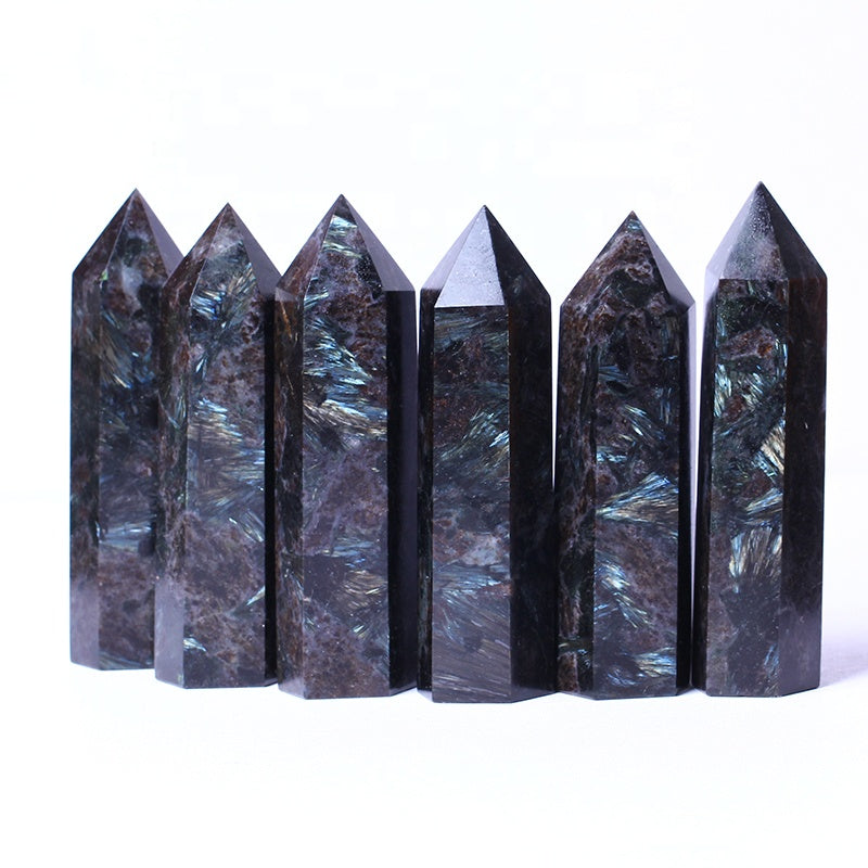 Wholesale Bluk Natural Healing Rough Stone Flashing Fireworks Stone Tower Crystal Crafts For Decoration