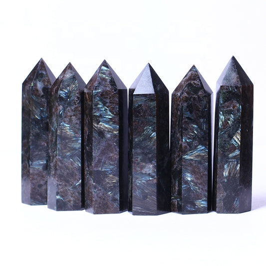 Wholesale Bluk Natural Healing Rough Stone Flashing Fireworks Stone Tower Crystal Crafts For Decoration