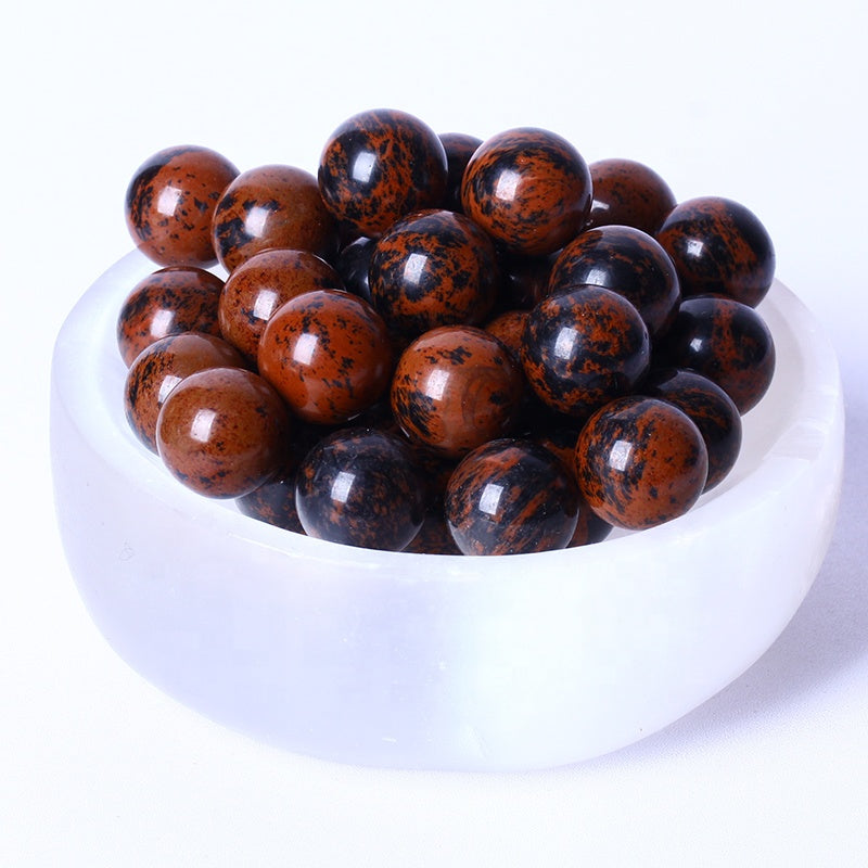 Wholesale Healing Gemstones Small Crystal Balls Red Obsidian Quartz Spheres Natural Stone Sphere