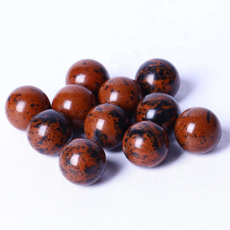 Wholesale Healing Gemstones Small Crystal Balls Red Obsidian Quartz Spheres Natural Stone Sphere