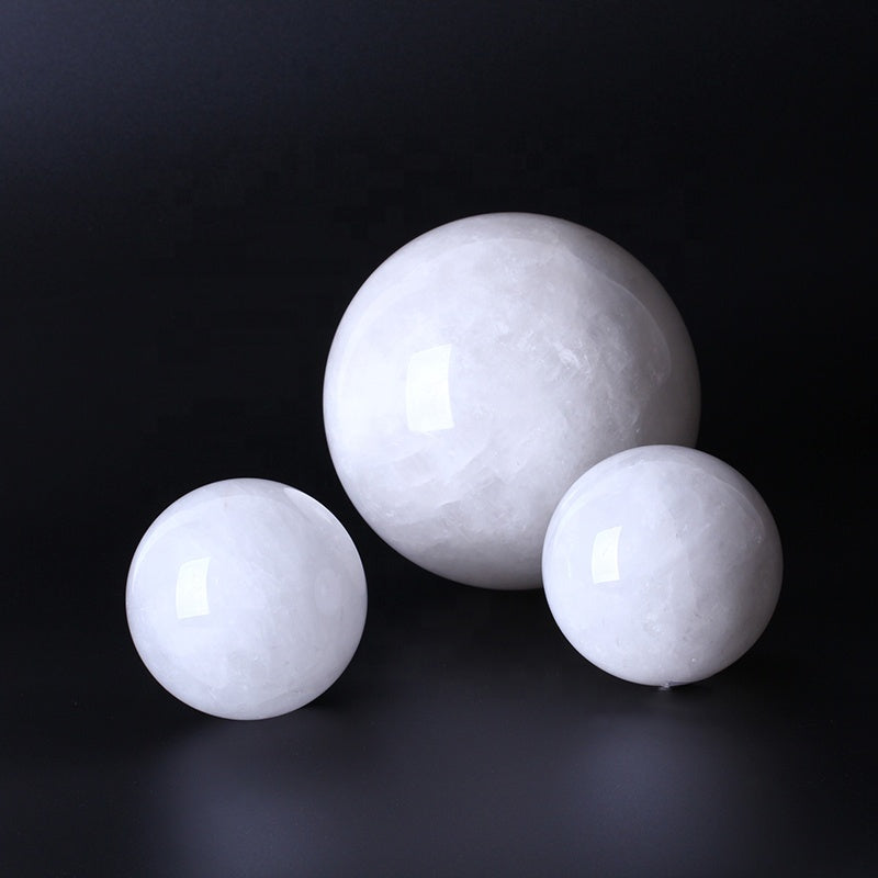 New Arrivals Clear High Quality Sphere White Crystal Healing Ball For Home Decoration