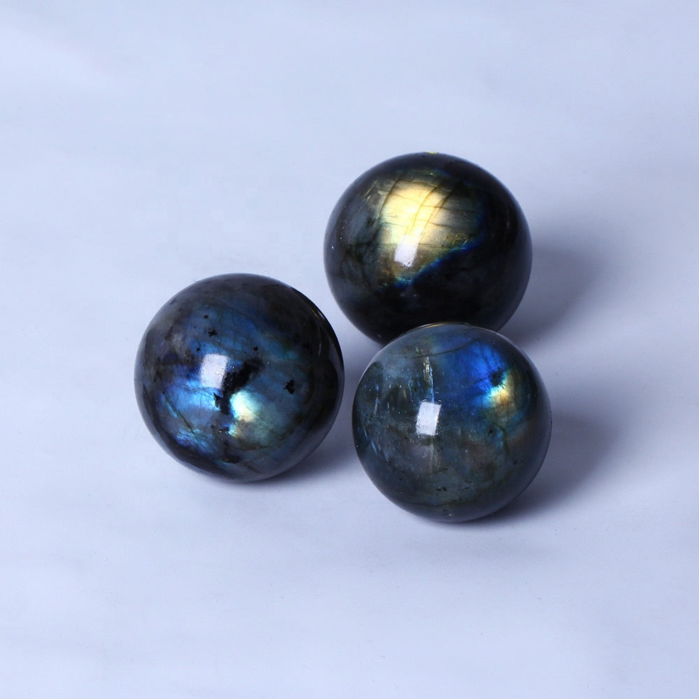 Flashing Mini Labradorite Sphere Mineral Crystal Quartz Ball Healing Stones Top Quality Natural Home Decoration Crystal Image