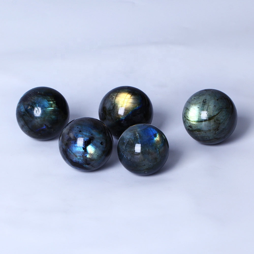 Flashing Mini Labradorite Sphere Mineral Crystal Quartz Ball Healing Stones Top Quality Natural Home Decoration Crystal Image