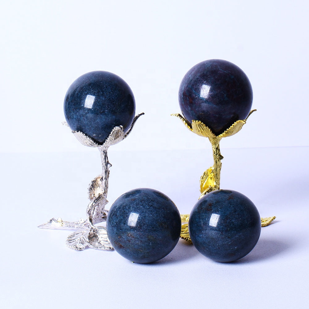 Natural High Quality Healing Gemstone Balls Natural Stone Ruby Kynanite Spheres For Feng Shui Home Decoration