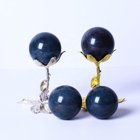 Natural High Quality Healing Gemstone Balls Natural Stone Ruby Kynanite Spheres For Feng Shui Home Decoration