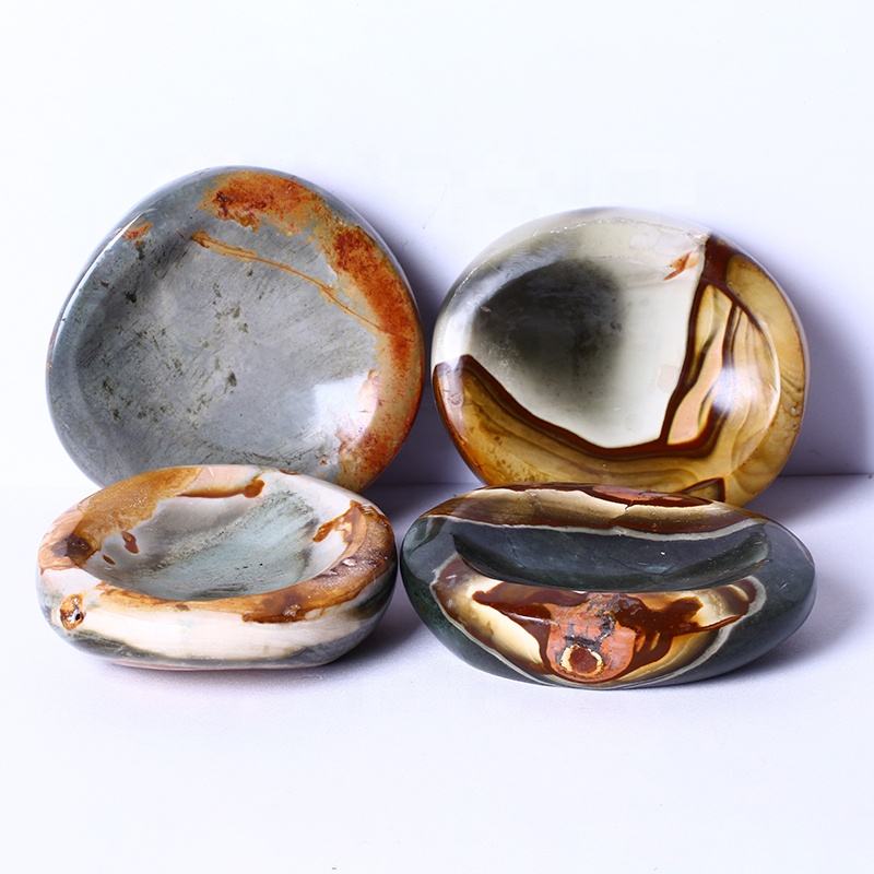 2High Quality Polished Healing Quartz Bowl Various Size Polychrome Bowl Crystal Craft Bowl For Decoration