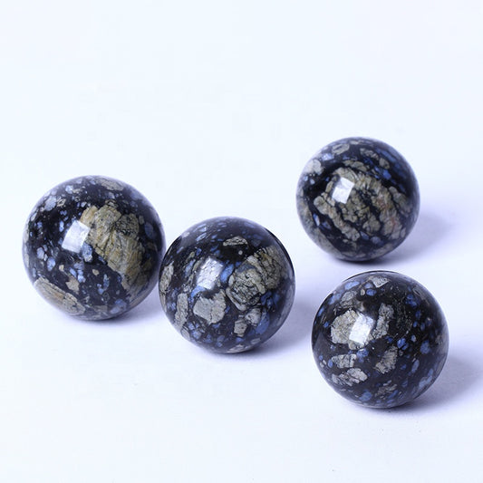 Wholesale Natural Quartz Healing Crystal Gemstone Stones High Quality Blue Spots Que Sera Stone Ball Llanite Sphere For Decorat