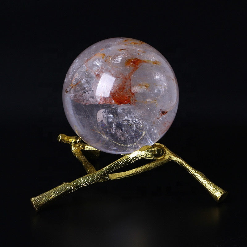 Hot Sale Wholesale High Quality Natural Polished Healing Stones Fire Quartz Crystal Sphere Crystal Crafts For Decoration
