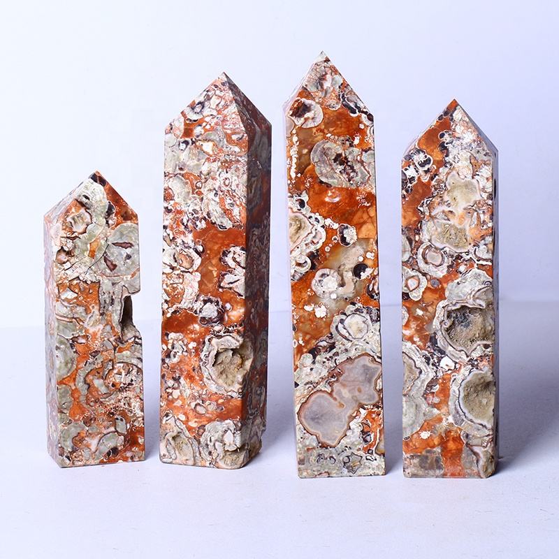 Healing Crystal Stone Wand Natural Carved Gemstone Crystal Large Wand Coin Agate Point Tower For Healing