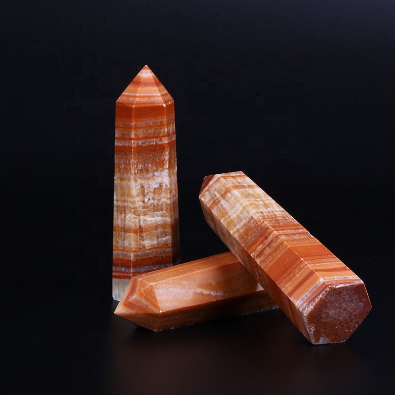 wholesale natural crystal wand Pork stone wand point quartz crystal tower for healing