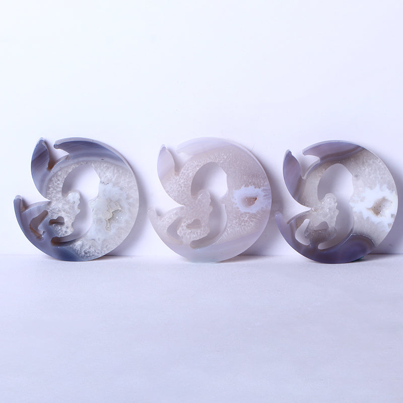 High Quality Wholesale Natural Gemstone Healing Crystal Handmade Carvings Agete Beautiful Faery Crystal For Collection Home