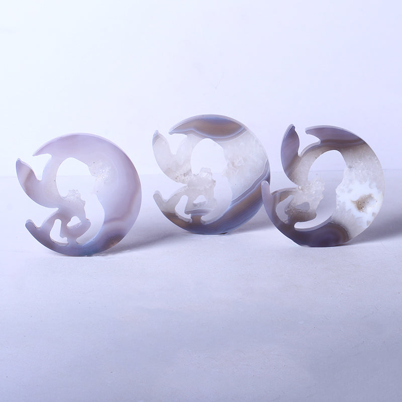 High Quality Wholesale Natural Gemstone Healing Crystal Handmade Carvings Agete Beautiful Faery Crystal For Collection Home