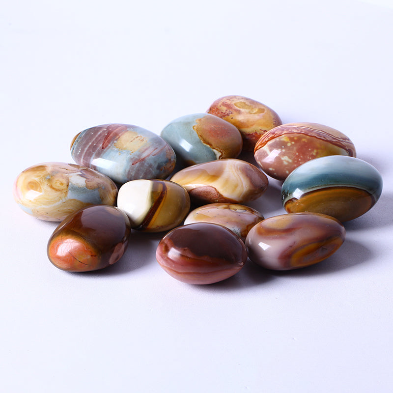 Wholesale Natural Crystal Quartz Palm Healing Stone Ocean Stone Palm Stone Polychrome Jasper Palm For Decoration
