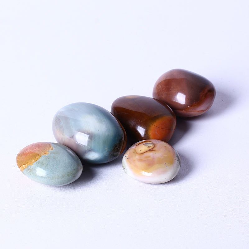 Wholesale Natural Crystal Quartz Palm Healing Stone Ocean Stone Palm Stone Polychrome Jasper Palm For Decoration