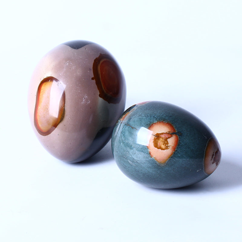 Reiki Gemstone Polychrome Eggs for Gifts Arrival Healing Crystal Jasper Eggs Collectible Decorative Ocean Stone New Folk Art