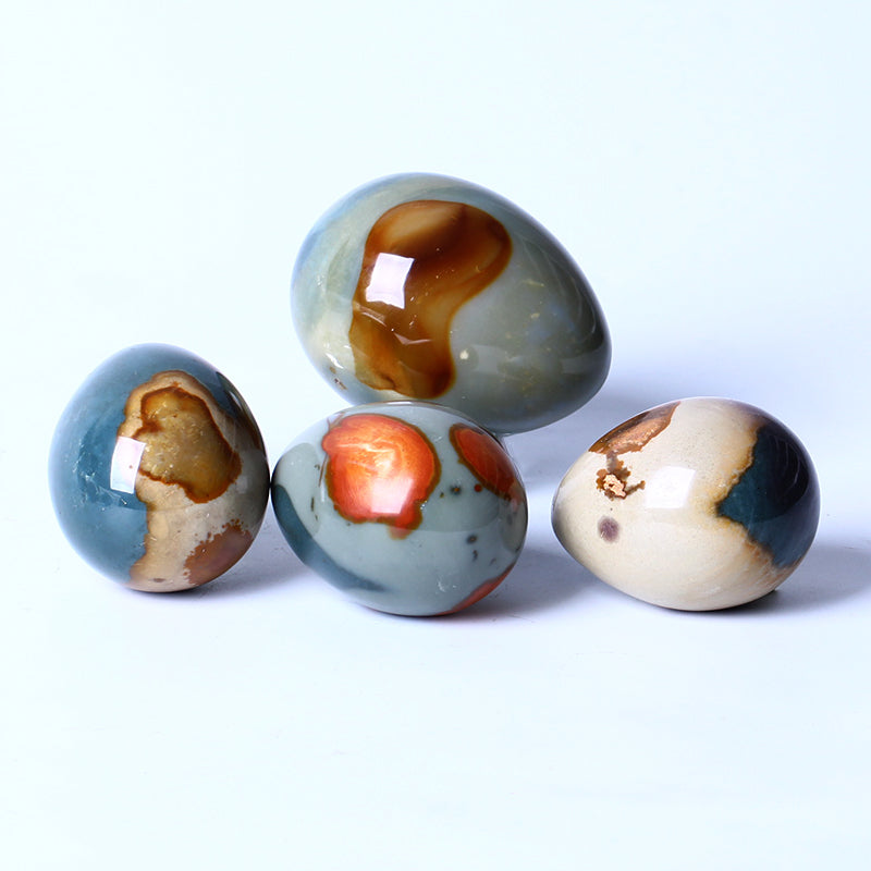 Reiki Gemstone Polychrome Eggs for Gifts Arrival Healing Crystal Jasper Eggs Collectible Decorative Ocean Stone New Folk Art