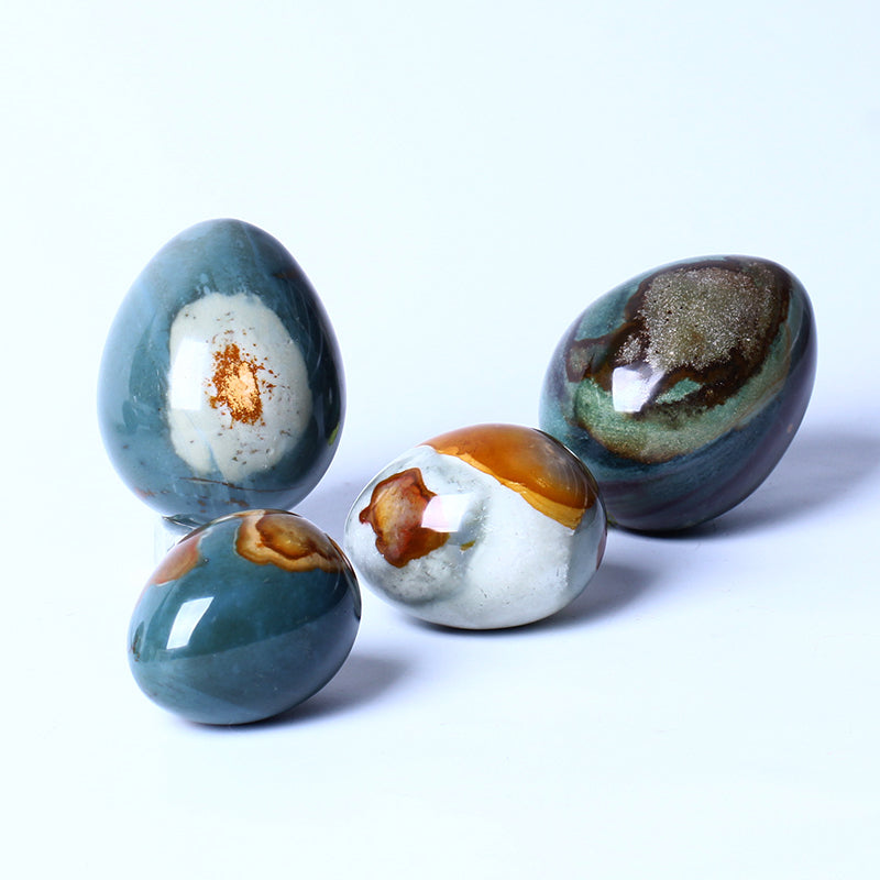 Reiki Gemstone Polychrome Eggs for Gifts Arrival Healing Crystal Jasper Eggs Collectible Decorative Ocean Stone New Folk Art
