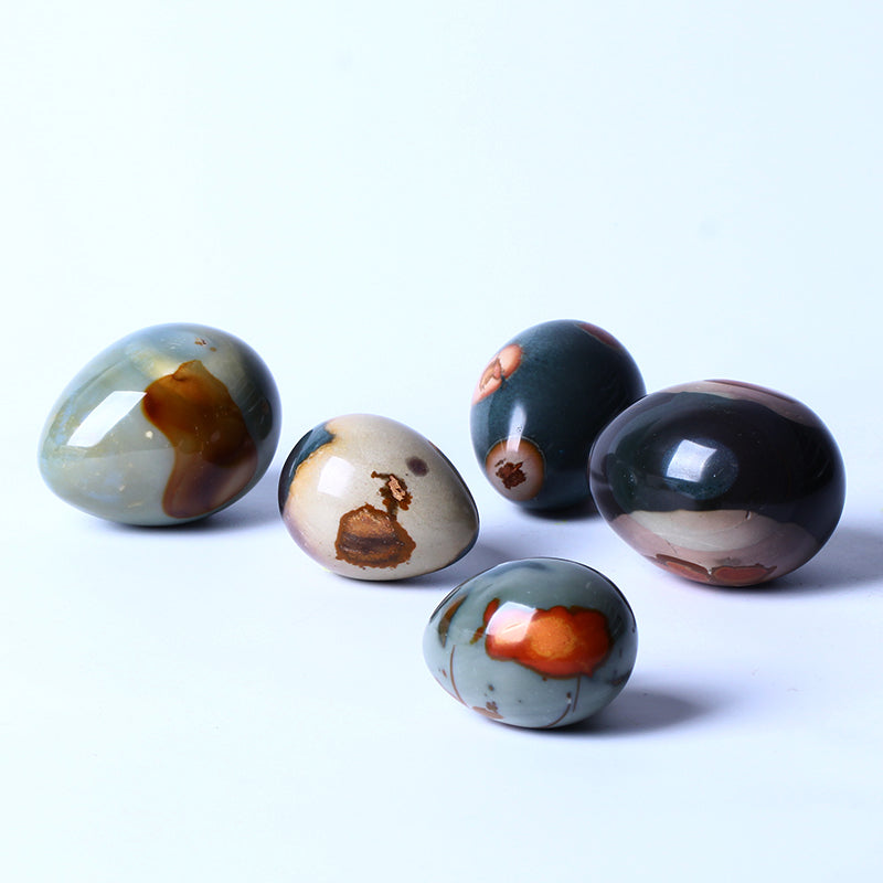 Reiki Gemstone Polychrome Eggs for Gifts Arrival Healing Crystal Jasper Eggs Collectible Decorative Ocean Stone New Folk Art