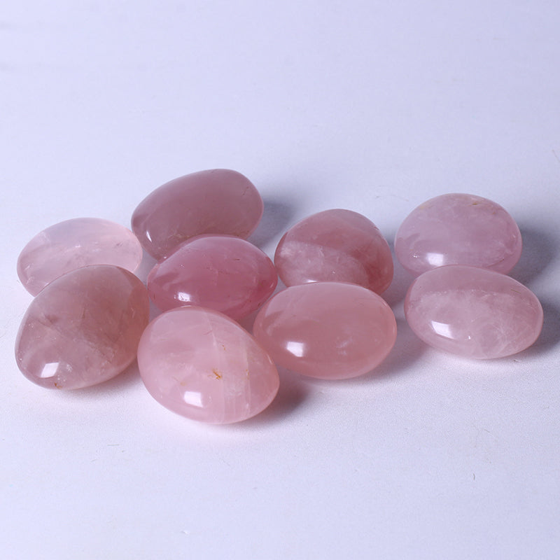 High Quality Crystals Wholesale Bulk Natural Healing Stones Rose Quartz Palm Stone Pink Crystal For Fengshui