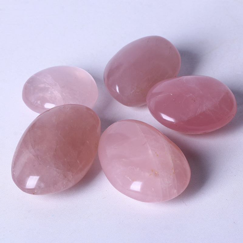 High Quality Crystals Wholesale Bulk Natural Healing Stones Rose Quartz Palm Stone Pink Crystal For Fengshui