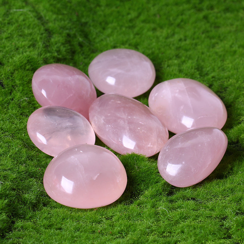 High Quality Crystals Wholesale Bulk Natural Healing Stones Rose Quartz Palm Stone Pink Crystal For Fengshui