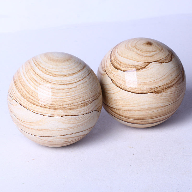 Popular Natural Gemstone Ball Healing Stone Striated Crystal Sphere Serpeggiante Crystal Sphere For Home Decoration