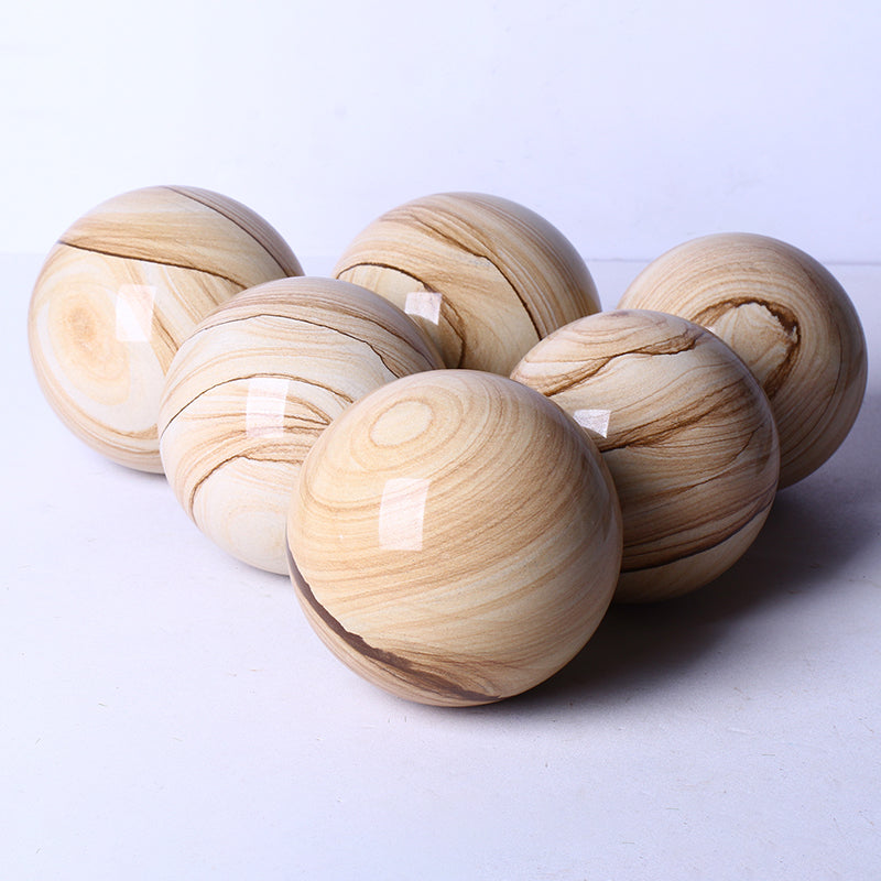 Popular Natural Gemstone Ball Healing Stone Striated Crystal Sphere Serpeggiante Crystal Sphere For Home Decoration