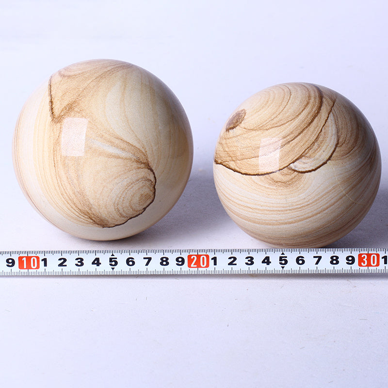 Popular Natural Gemstone Ball Healing Stone Striated Crystal Sphere Serpeggiante Crystal Sphere For Home Decoration