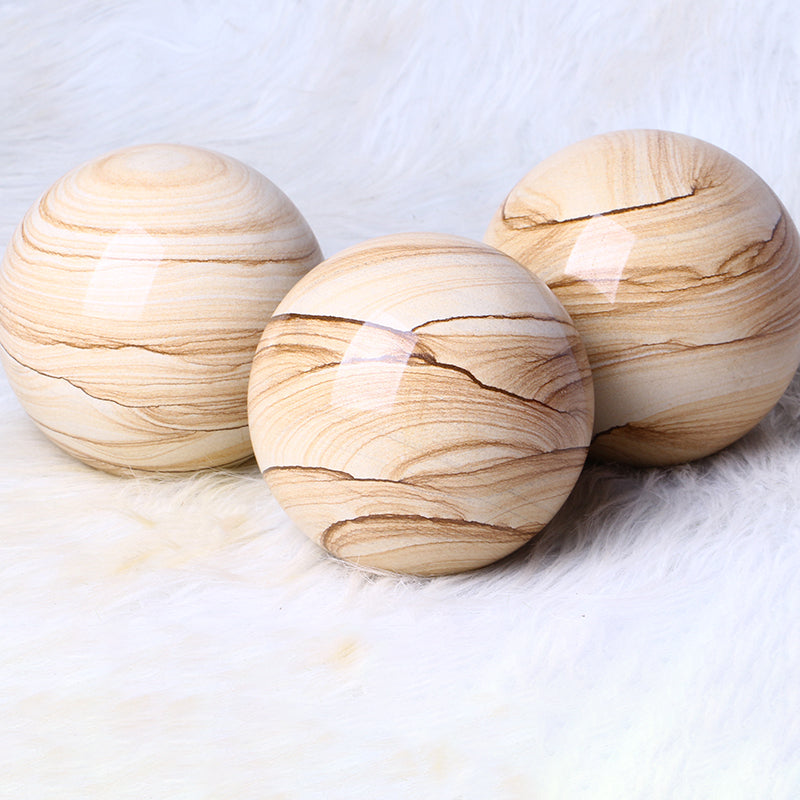 Popular Natural Gemstone Ball Healing Stone Striated Crystal Sphere Serpeggiante Crystal Sphere For Home Decoration