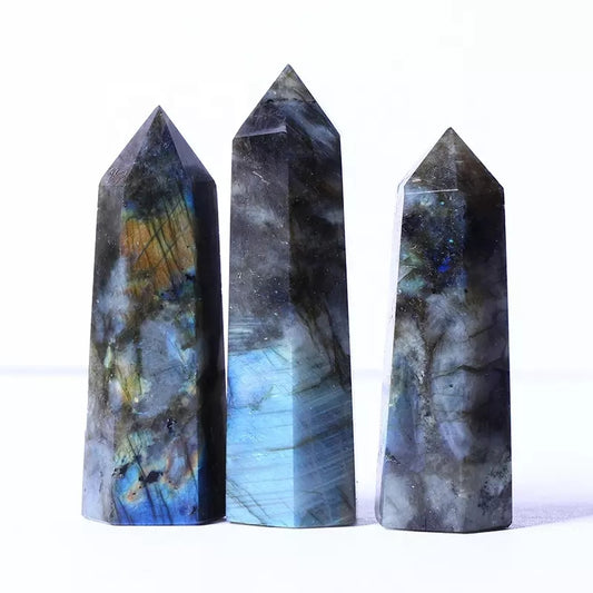 High Quality Natural Polished Energy Stones Labradorite Points Towers Crystal Crafts Gemstone