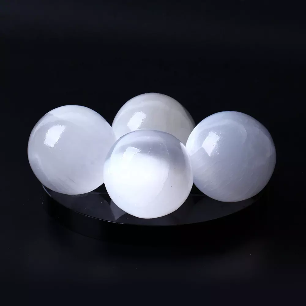 Natural Highly Polished Small Size Selenite Quartz Healing Balls Flash Selenite Sphere Crystal Magic Ball For Healing